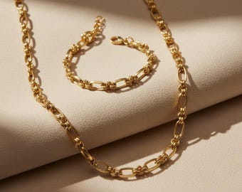 Collar de eslabones ovalados, diseño minimalista moderno, estilo elegante para combinar con otras prendas, delicado para el día a día, regalo de moda.