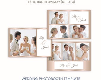 Elegant Minimal Wedding Photobooth Templates 6x4 (PSD, PNG, Digital Download)