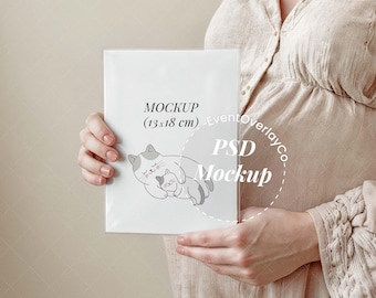 Mutterpass Mockup PSD, Maternity Record Book Cover Mockup, Maternity Pass Cover, German Pregnancy Book Mockup (Digital Download)