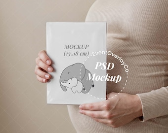 Maternity Record Book Cover Mockup PSD, Mutterpass Mockup, Maternity Pass Cover, German Pregnancy Book Mockup (Digital Download)