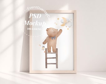 Minimal Neutral Frame Mockup, DIN A Ratio, Nursery Wall Art (Digital Download)