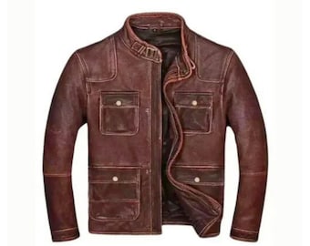 Men’s Brown Lambskin Leather Jacket