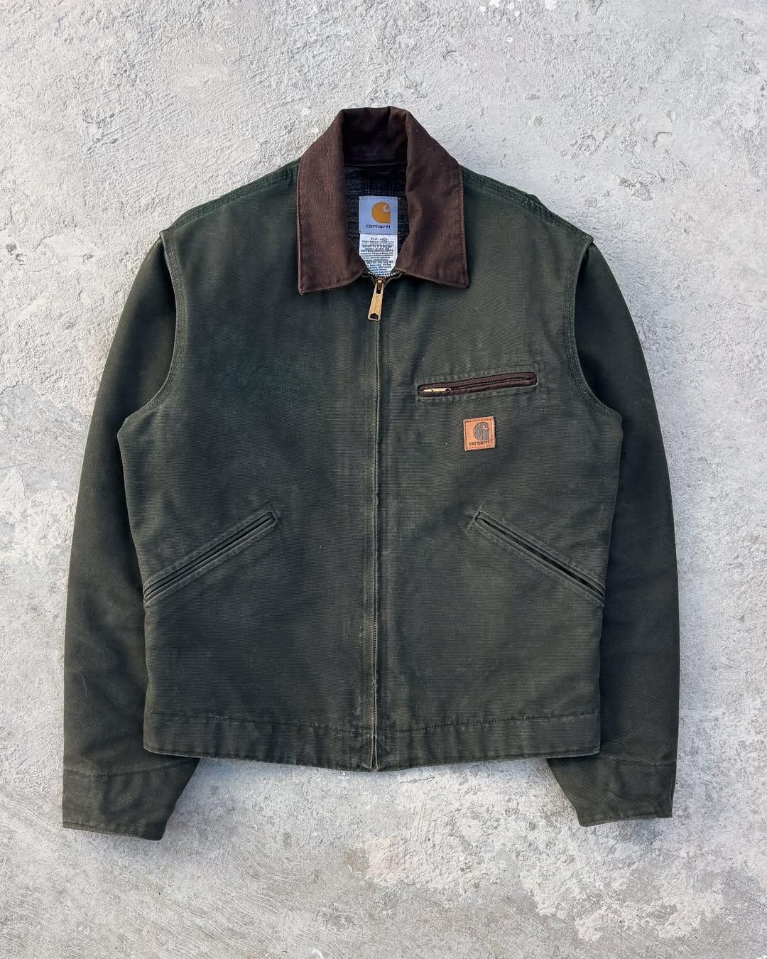 Vintage Plaid Carhartt J97 Detroit Jacket Moss Green Jacket - Etsy