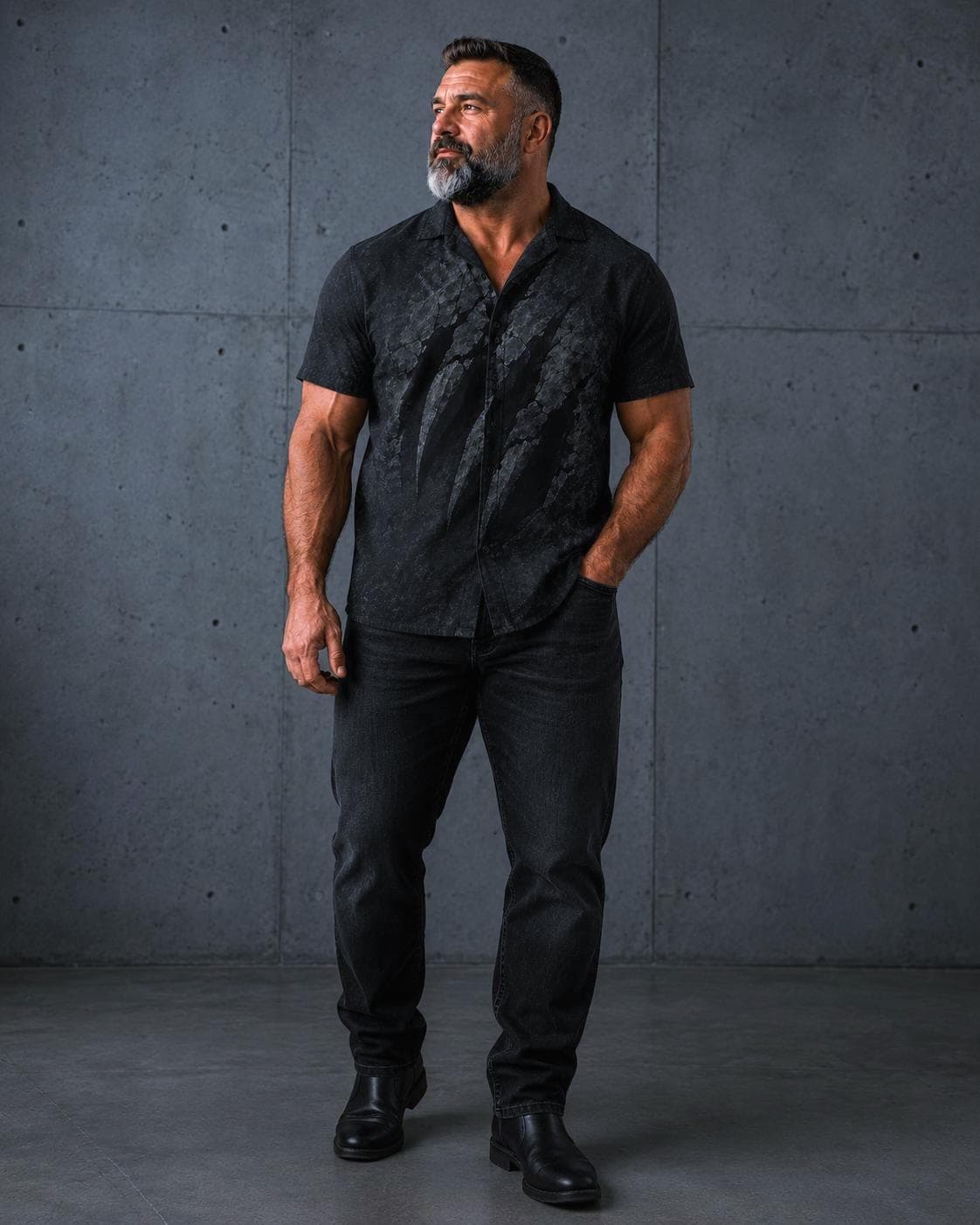 Stone Claw Black Button Shirt