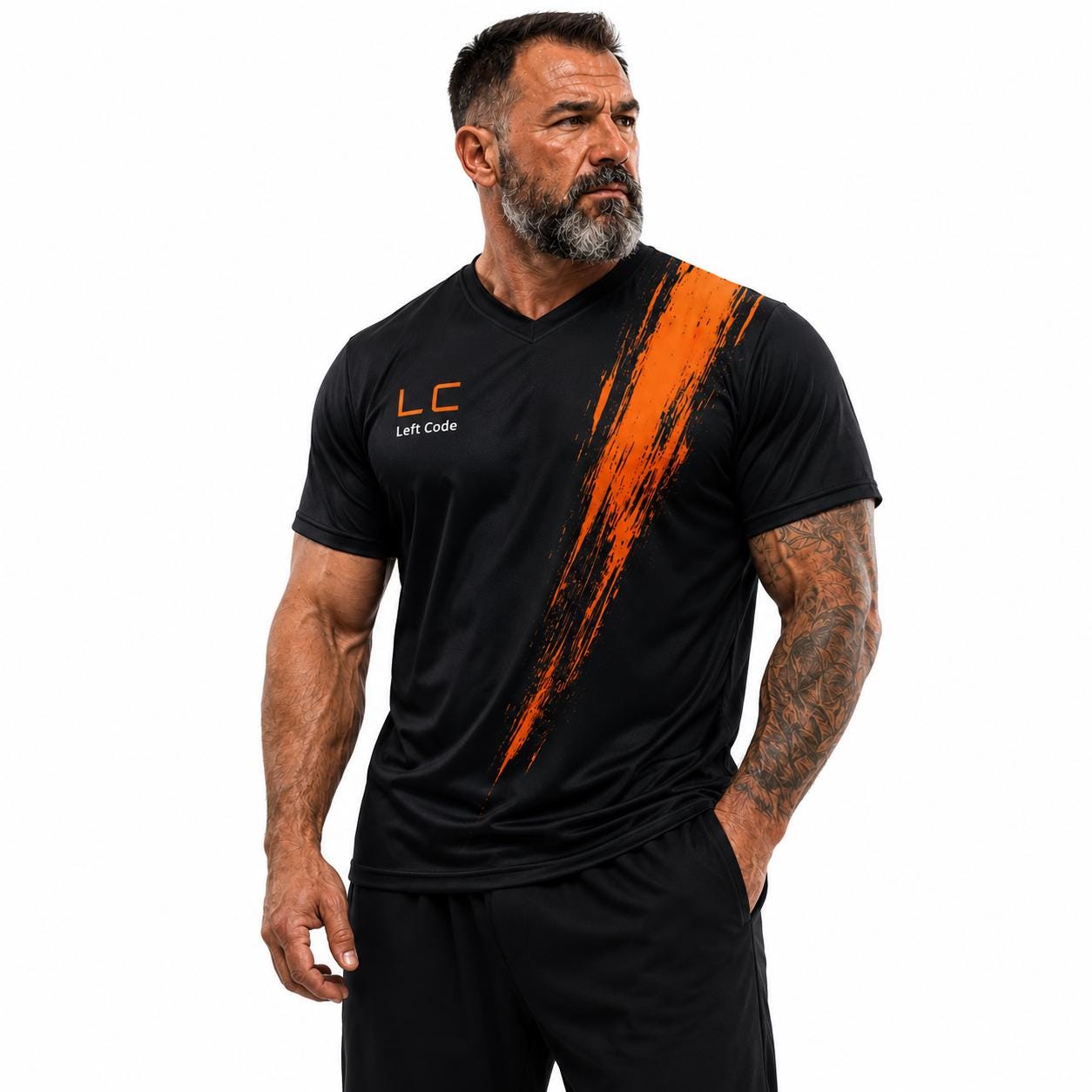 Mens Recycled V Neck Gym Shirt