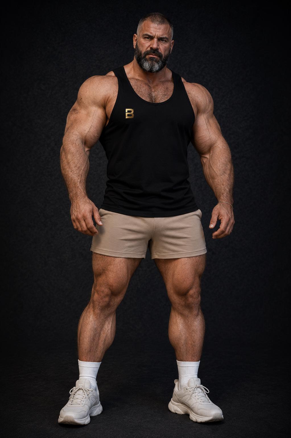 Minimal Gold B Logo Tank Top