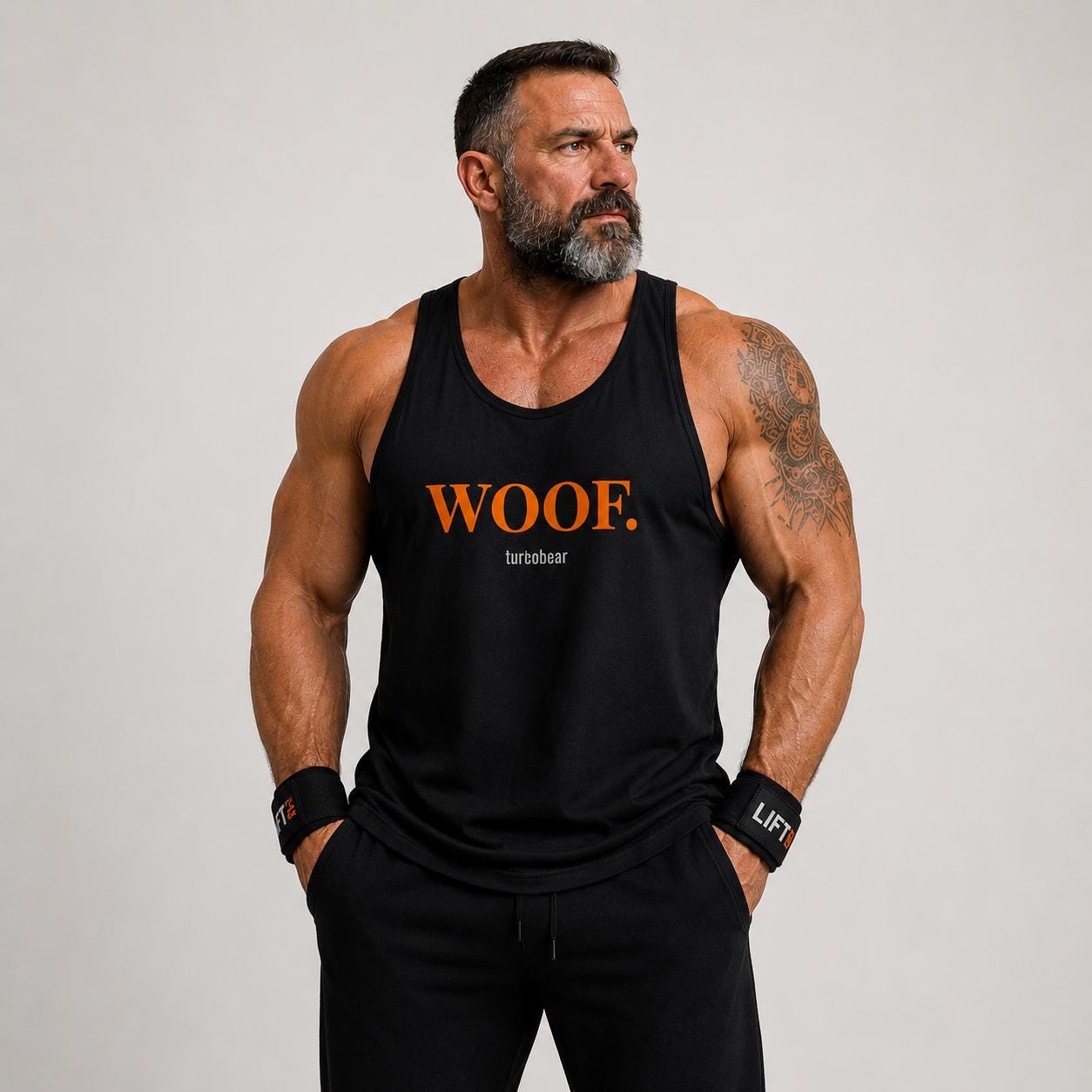 WOOF Minimalist Black Tank Top