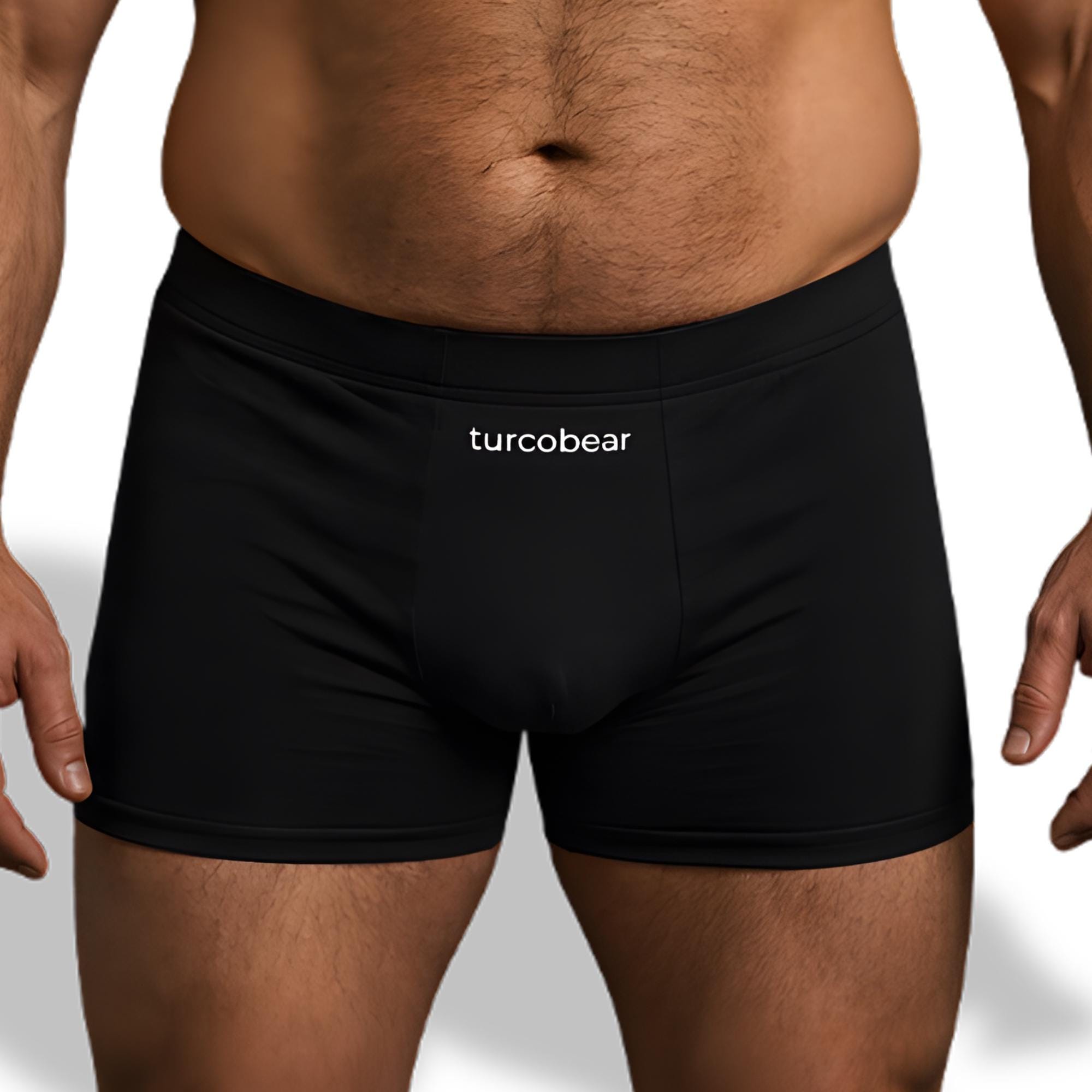 Men's Black Boxer Briefs: Soft Stretch Fabric