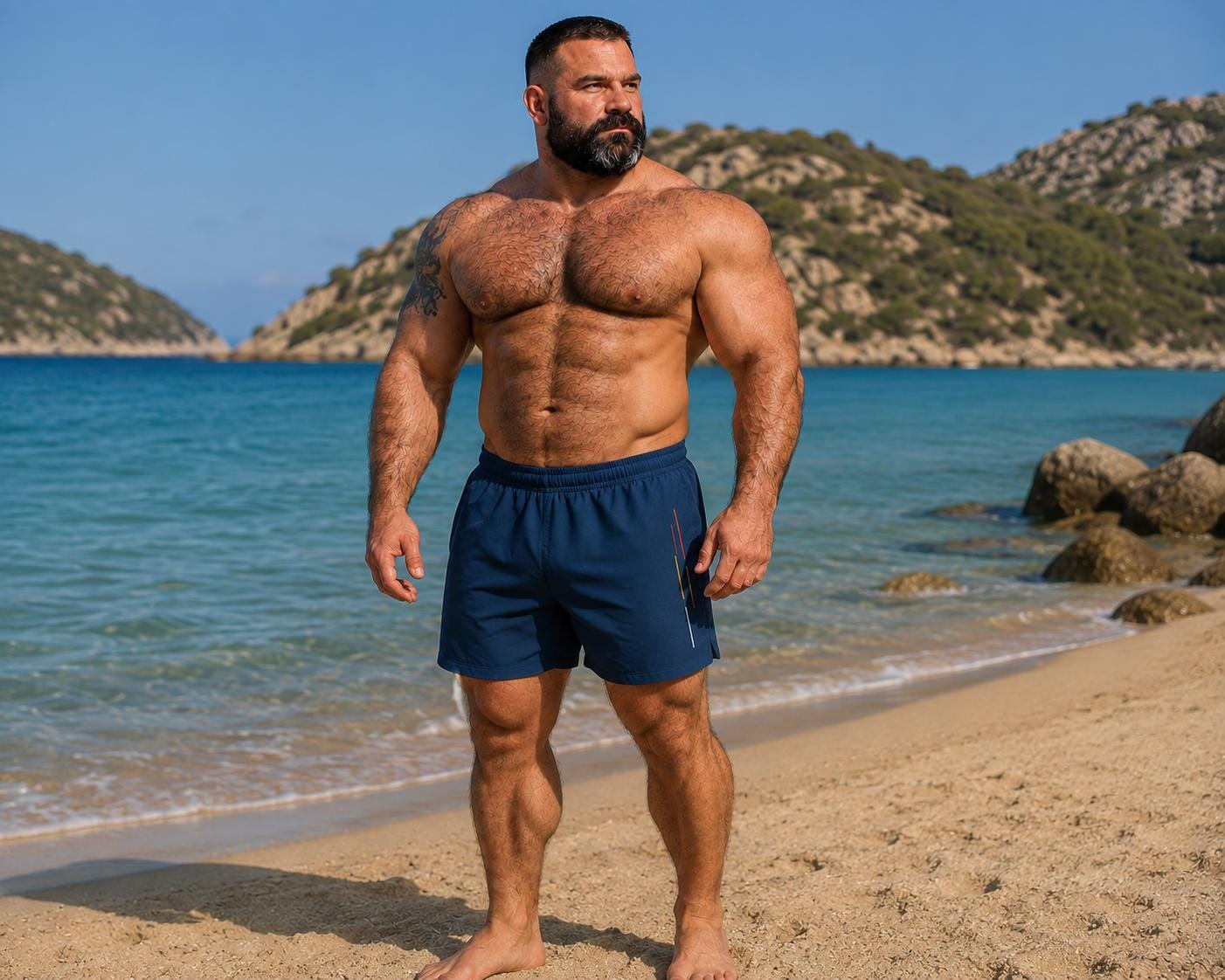 Men's Navy Performance Shorts, Summer Activewear