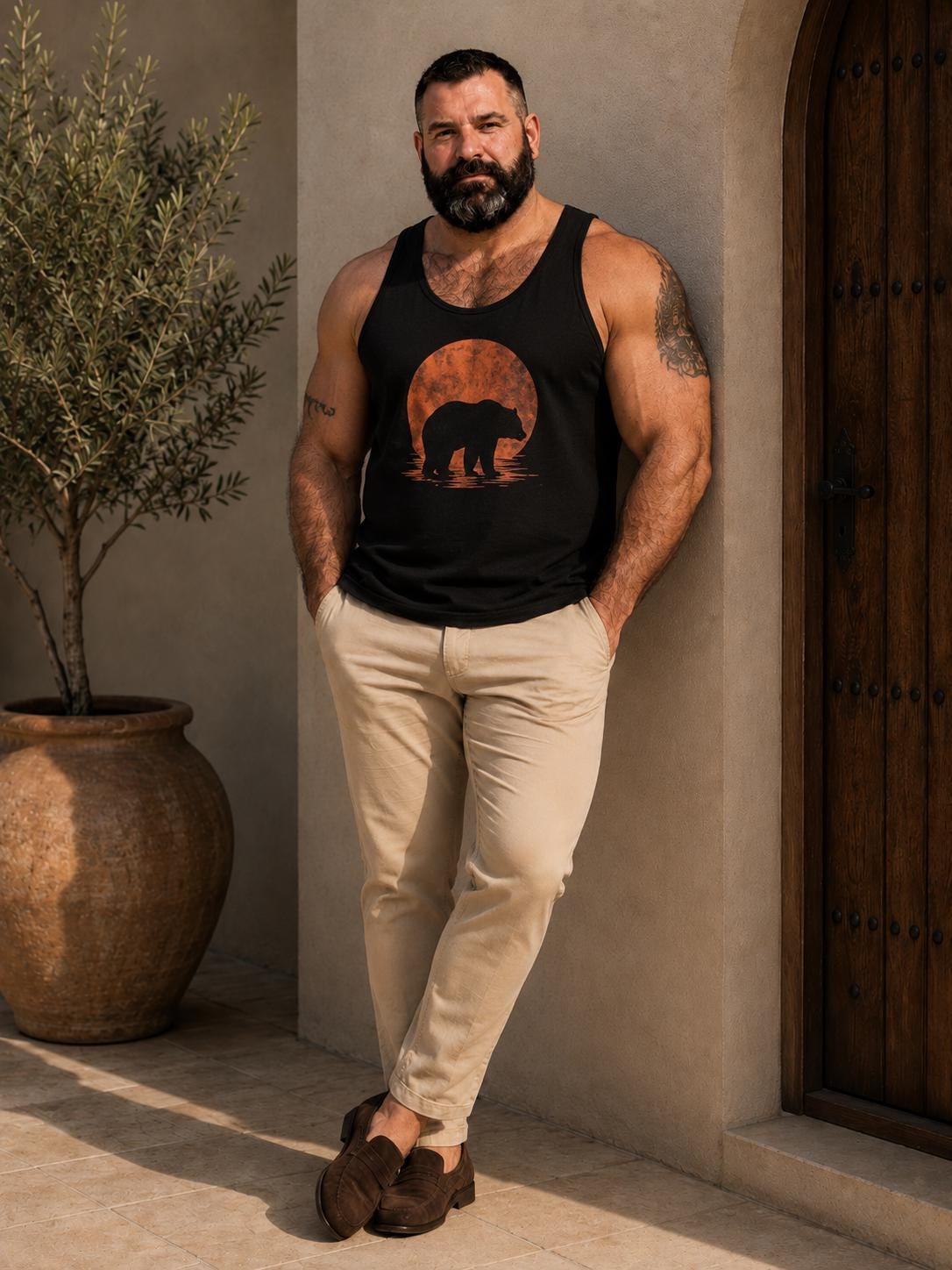 Sunset Bear Tank Top