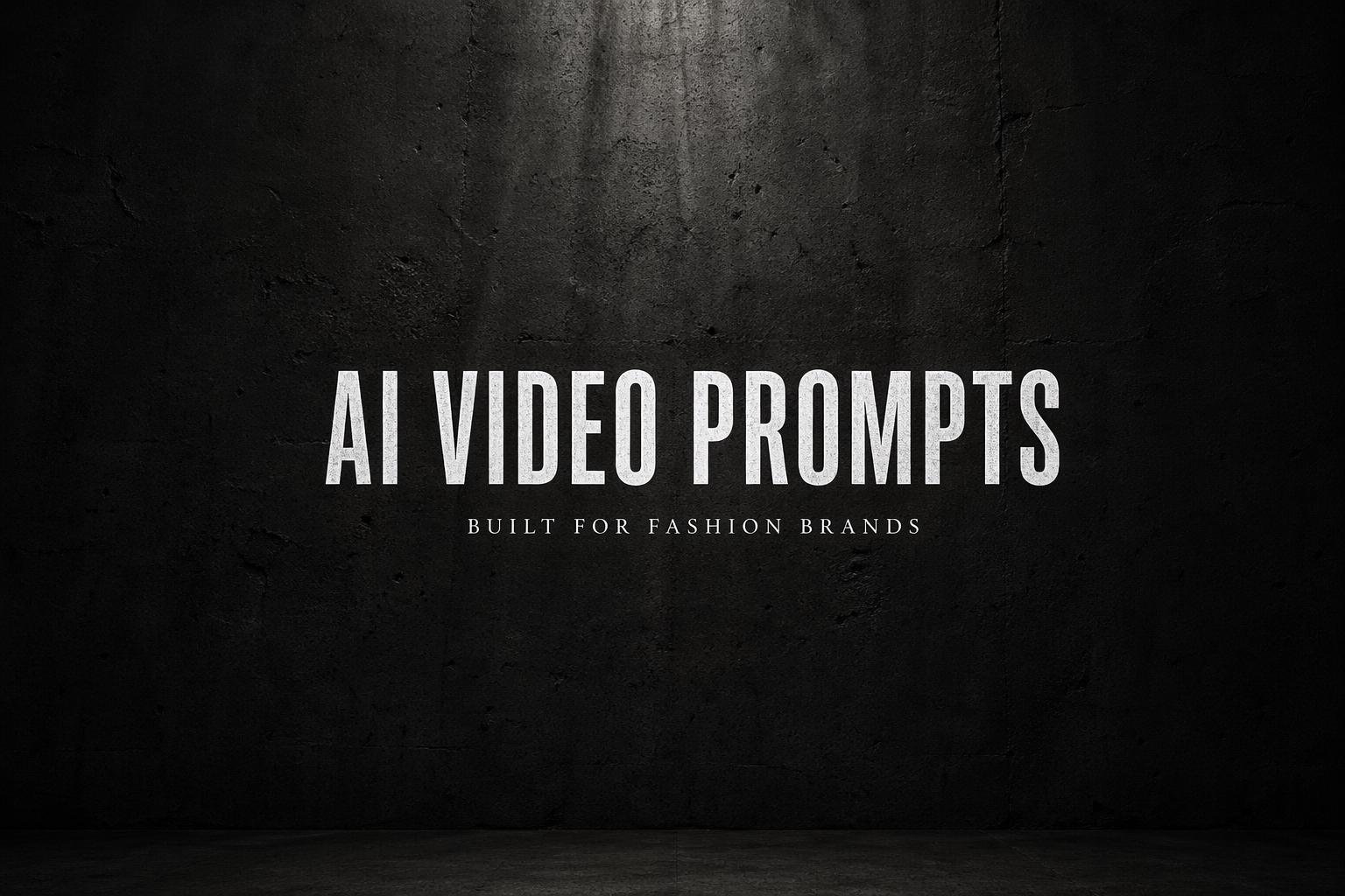 AI Video Prompts for Fashion Brands