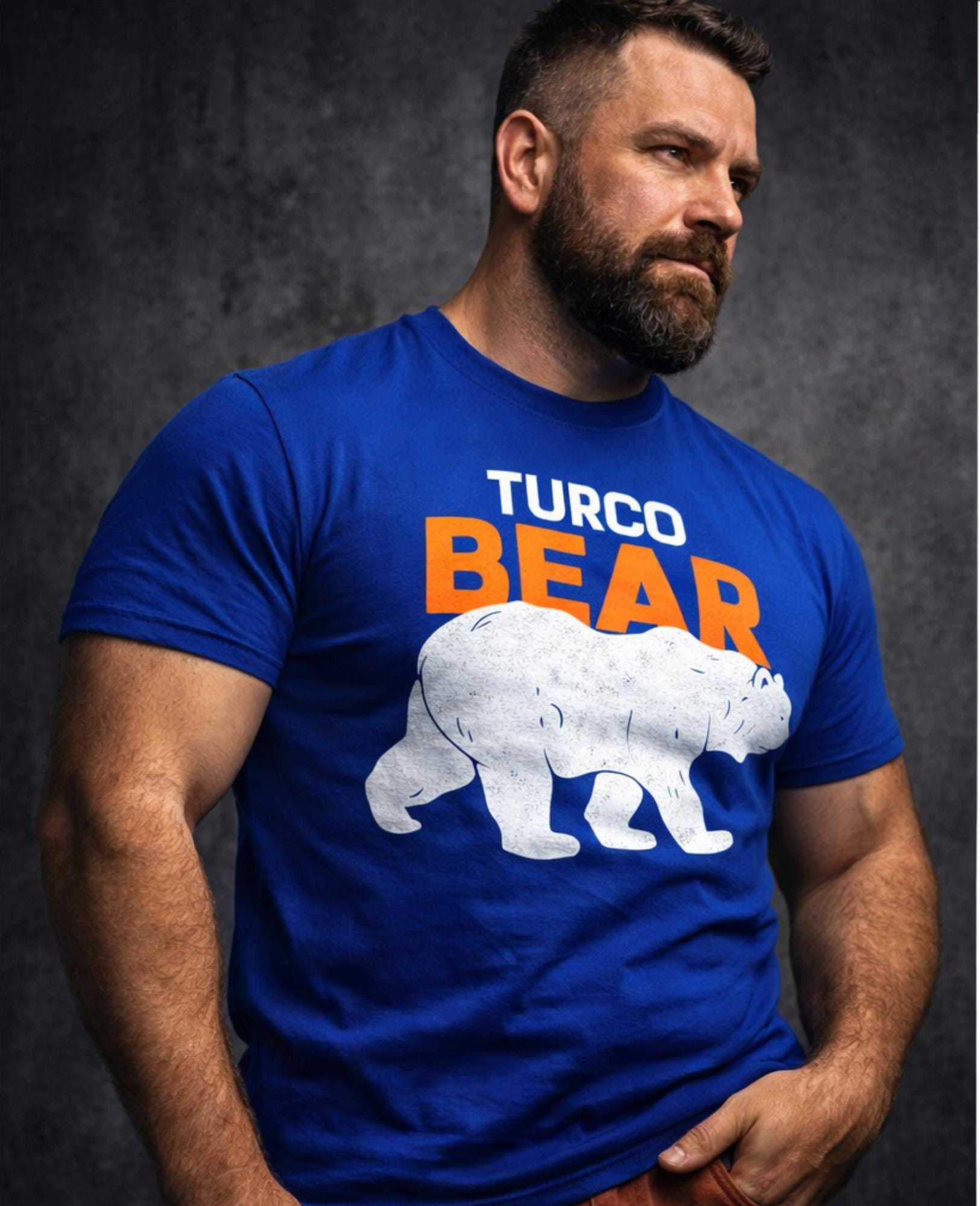 Turcobear Polar Bear Graphic T-Shirt: Masculine Streetwear Cotton Bl