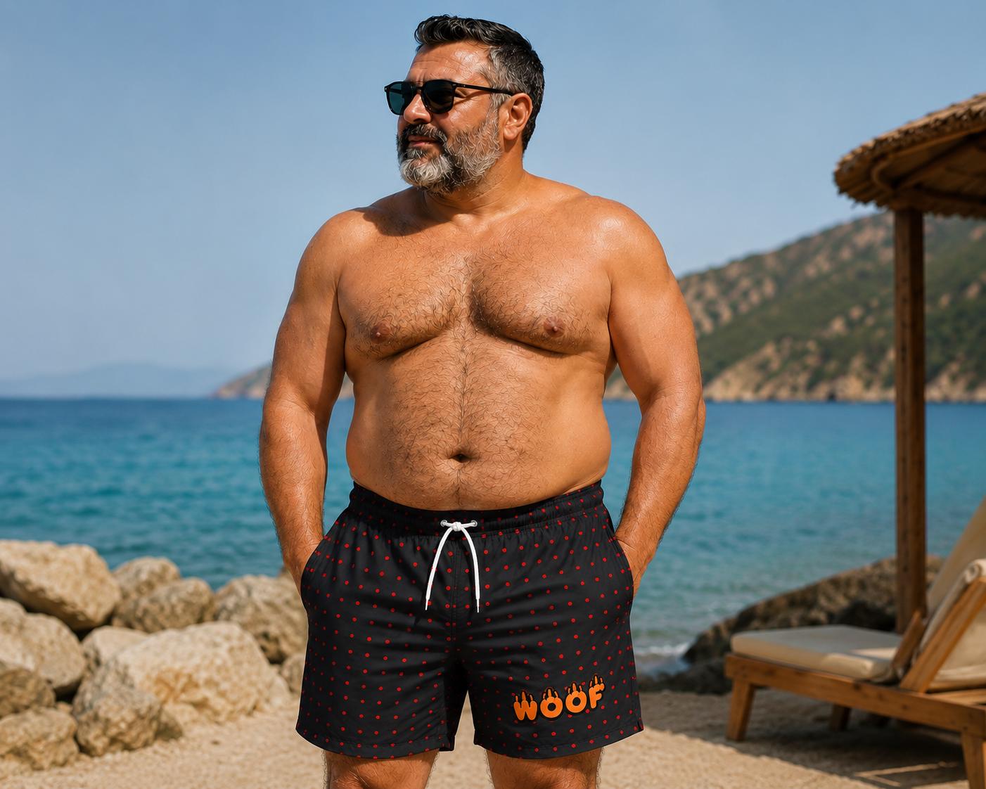 WOOF Graphic Swim Trunks