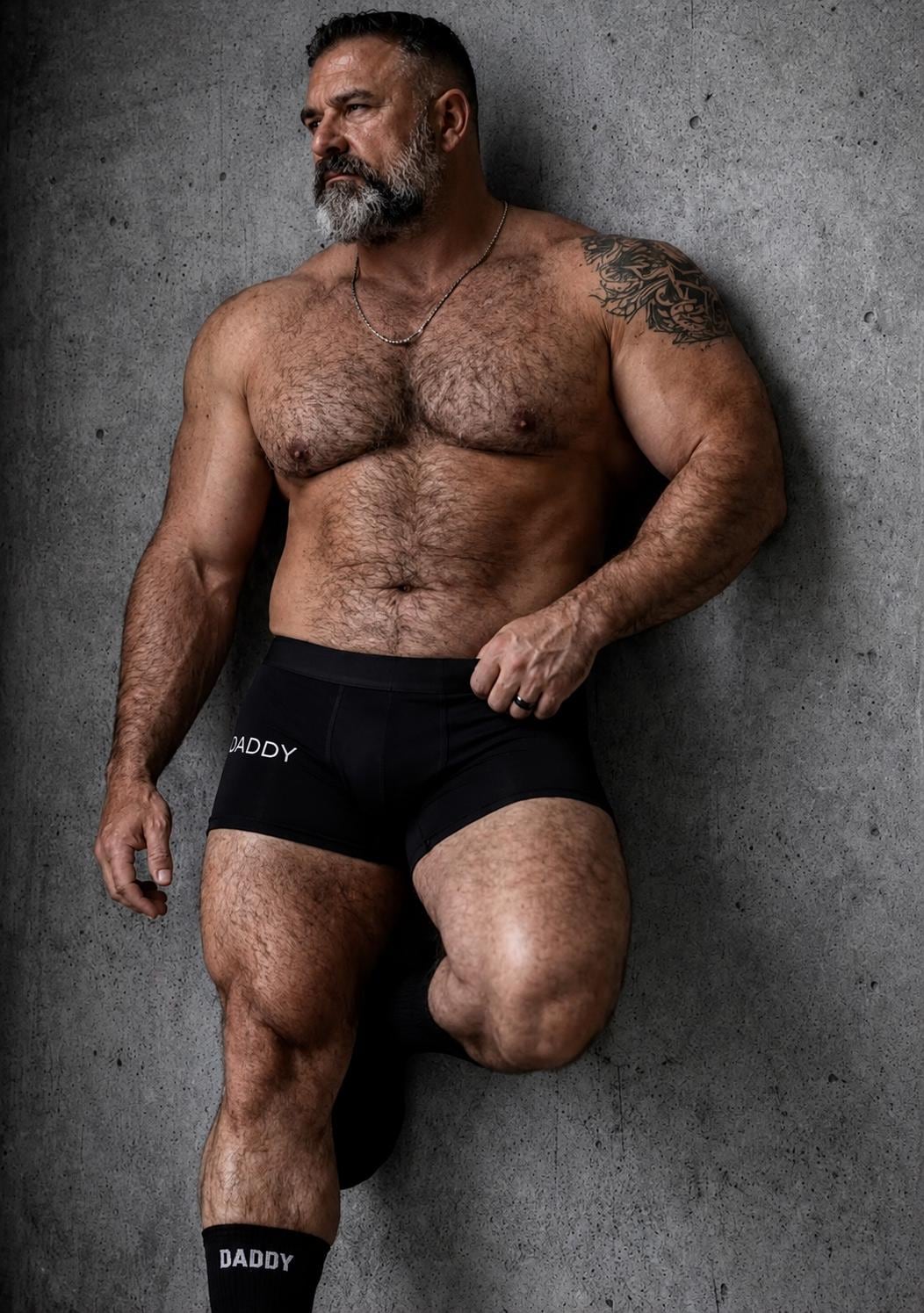 DADDY Boxer Briefs Minimal Black Mens Underwear