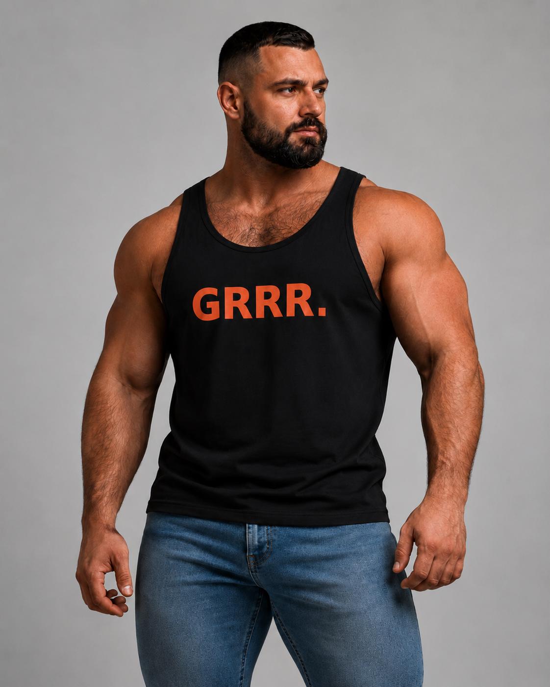 Men's Black GRRR Tank Top