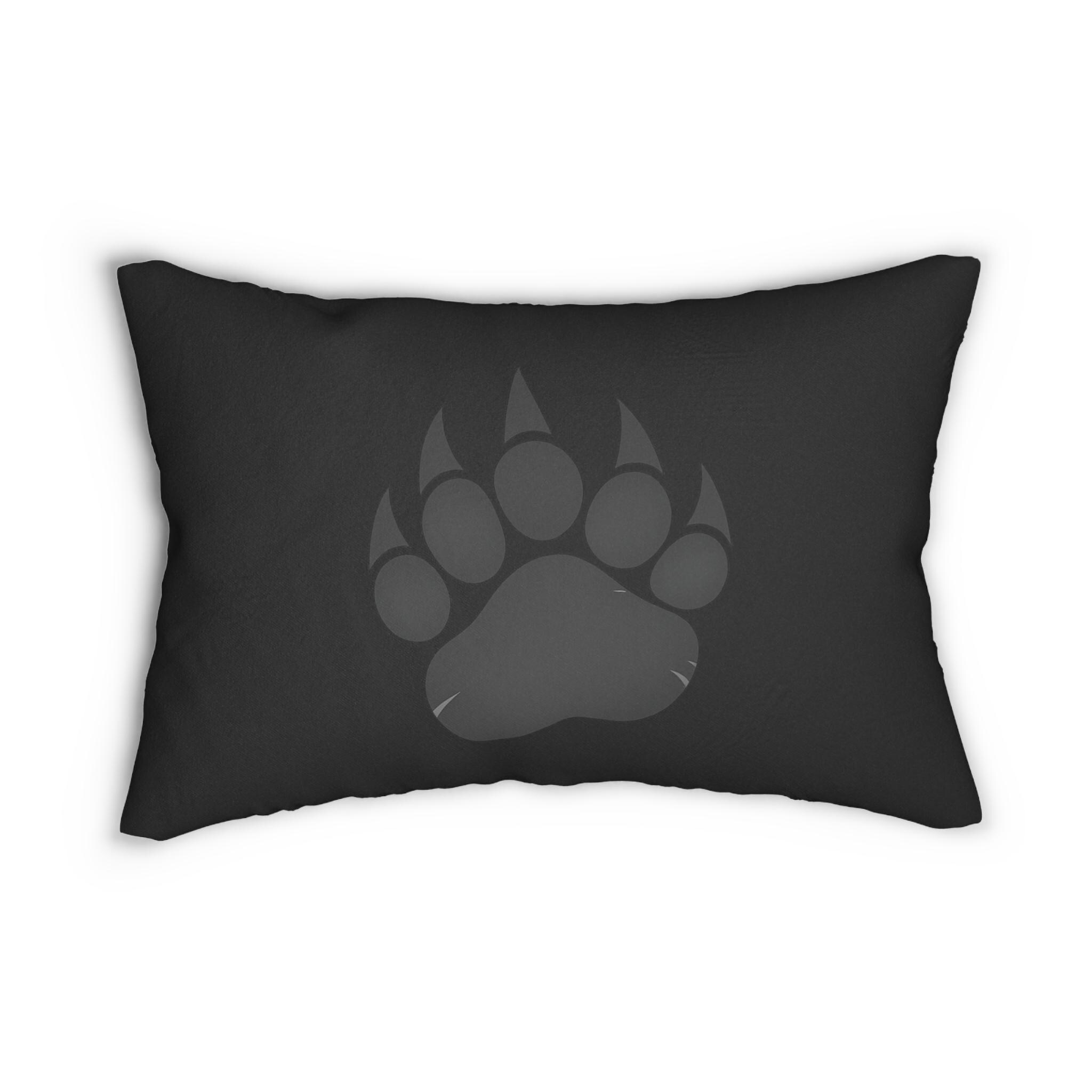 Turcobear Bear Paw Print Lumbar Pillow - Modern Minimalist Sofa Cush