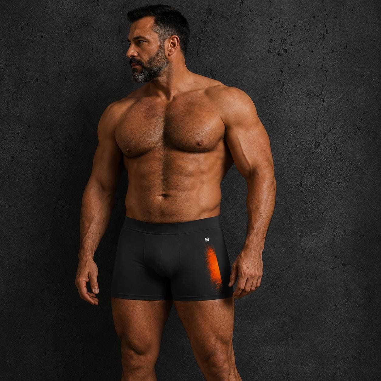 Graphite Minimal Boxer Brief for Men | Premium Soft Stretch Underwear | TurcoBear