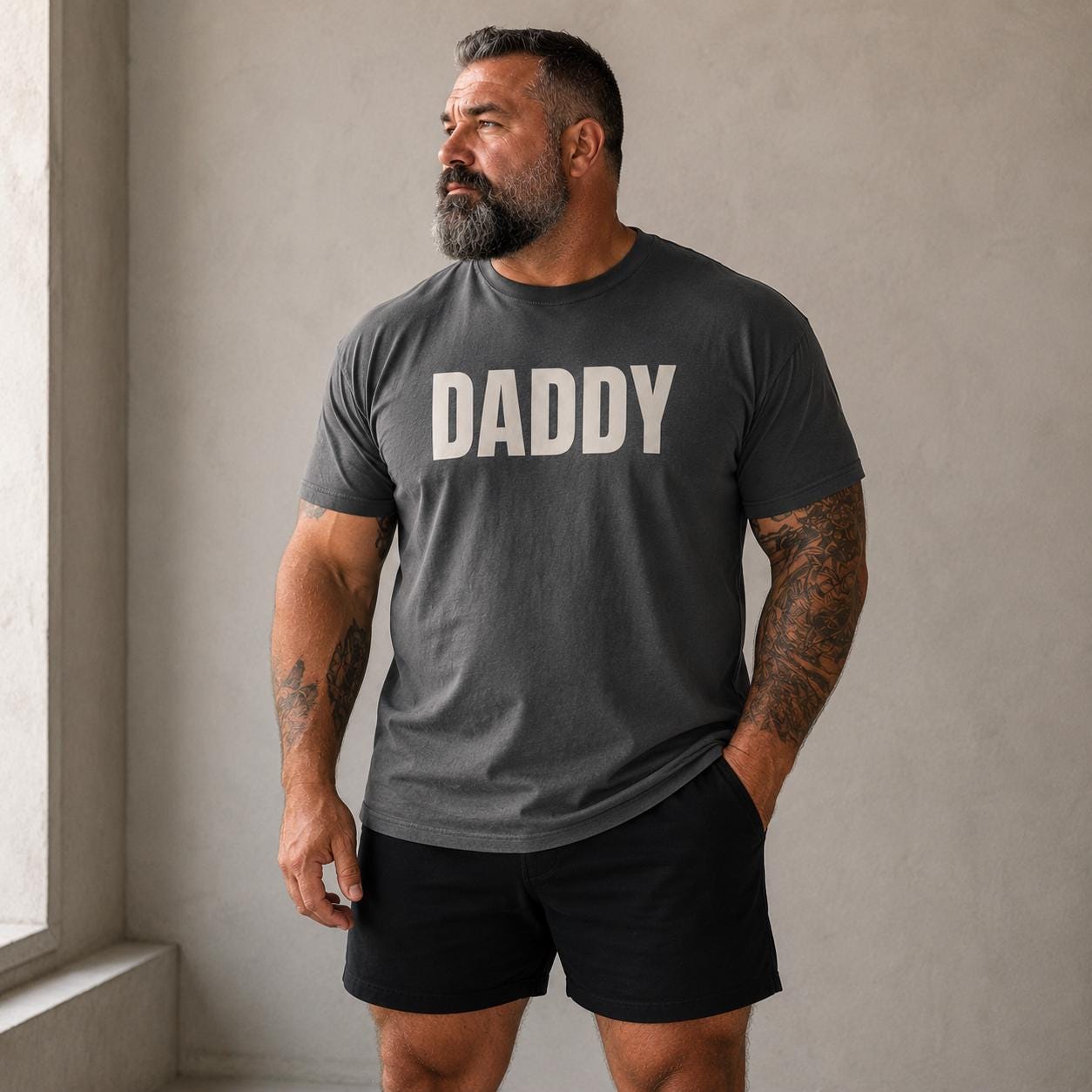 DADDY Bear Streetwear Shirt Mens Heavyweight Tee Comfort Colors 1717