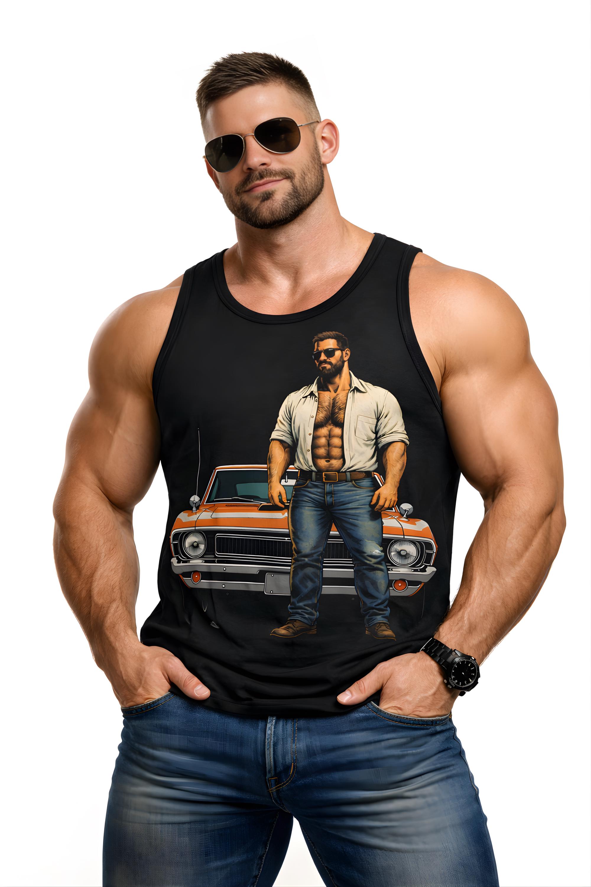 Mens Muscle Bear Tank Top