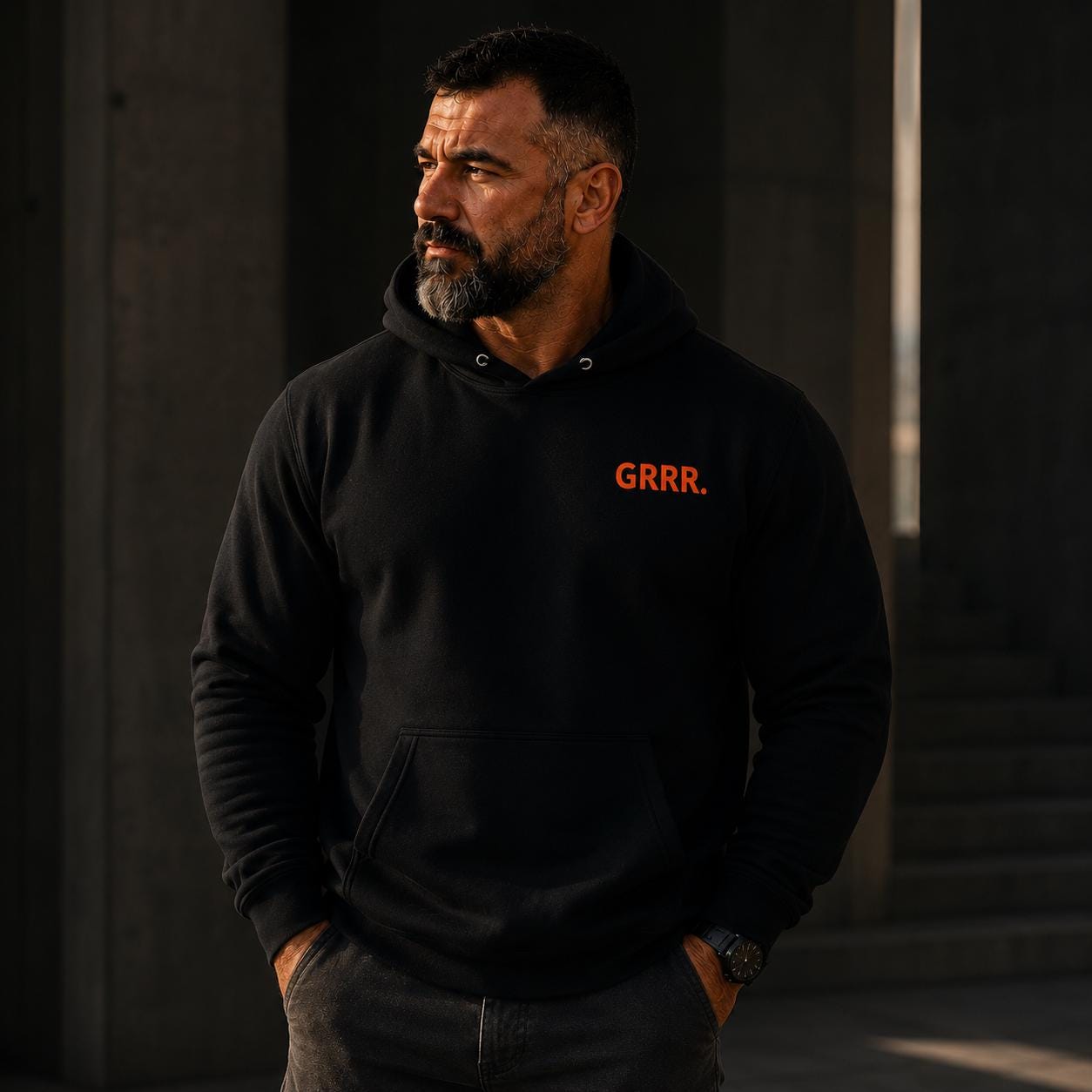 Minimalist GRRR Embroidered Hoodie