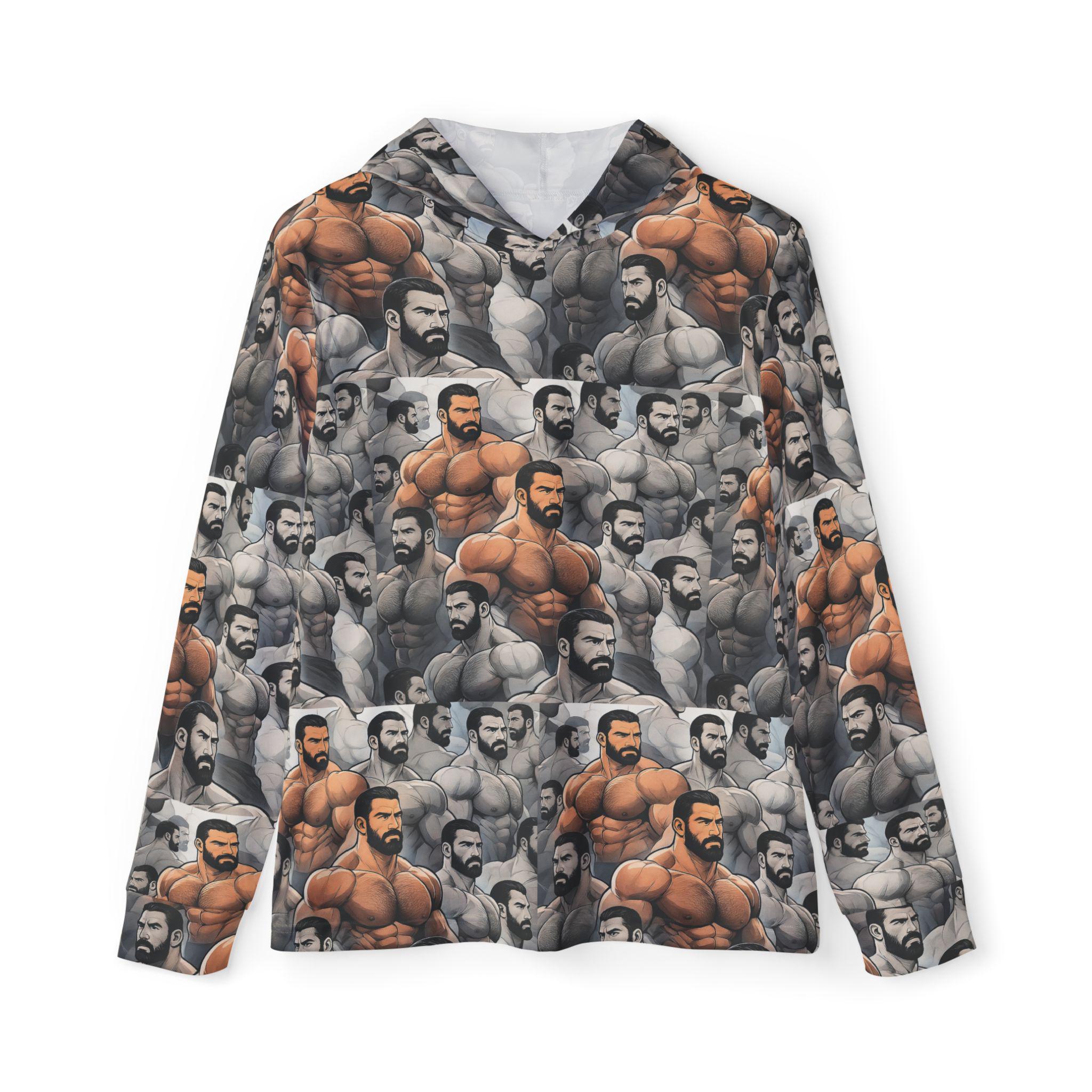 Muscular Bearded Men All-Over Print Hoodie