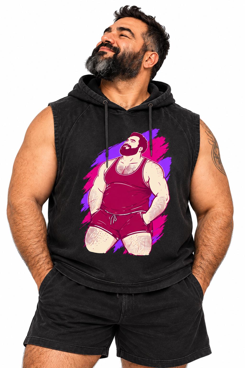 Proud Bear Heavyweight Sleeveless Hoodie