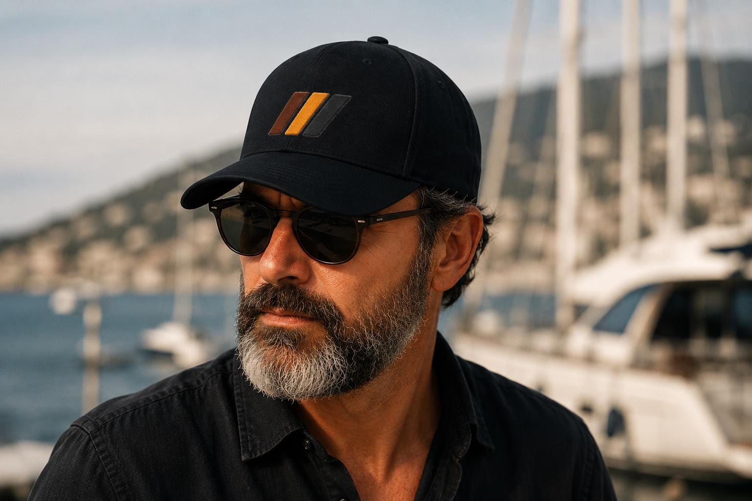 TurcoBear Striped Embroidered Baseball Cap