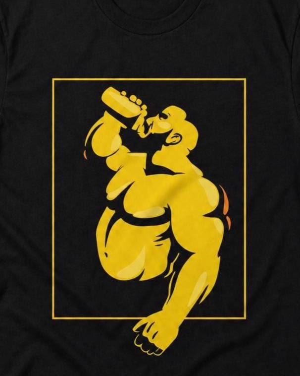 Men's Black Cotton-Blend Graphic T-Shirt: Bear Print Streetwear Fit