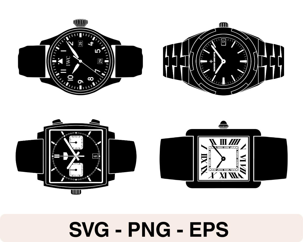Watch Rotor Svg Luxury Watch SVG Bundle, Wrist Watch Vector for Cricut and Laser ...