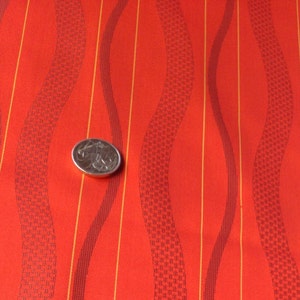 Vintage Japanese silk kimono fabric 92 cm x 36 cm vermilion silk satin 36&quot; x 14&quot;