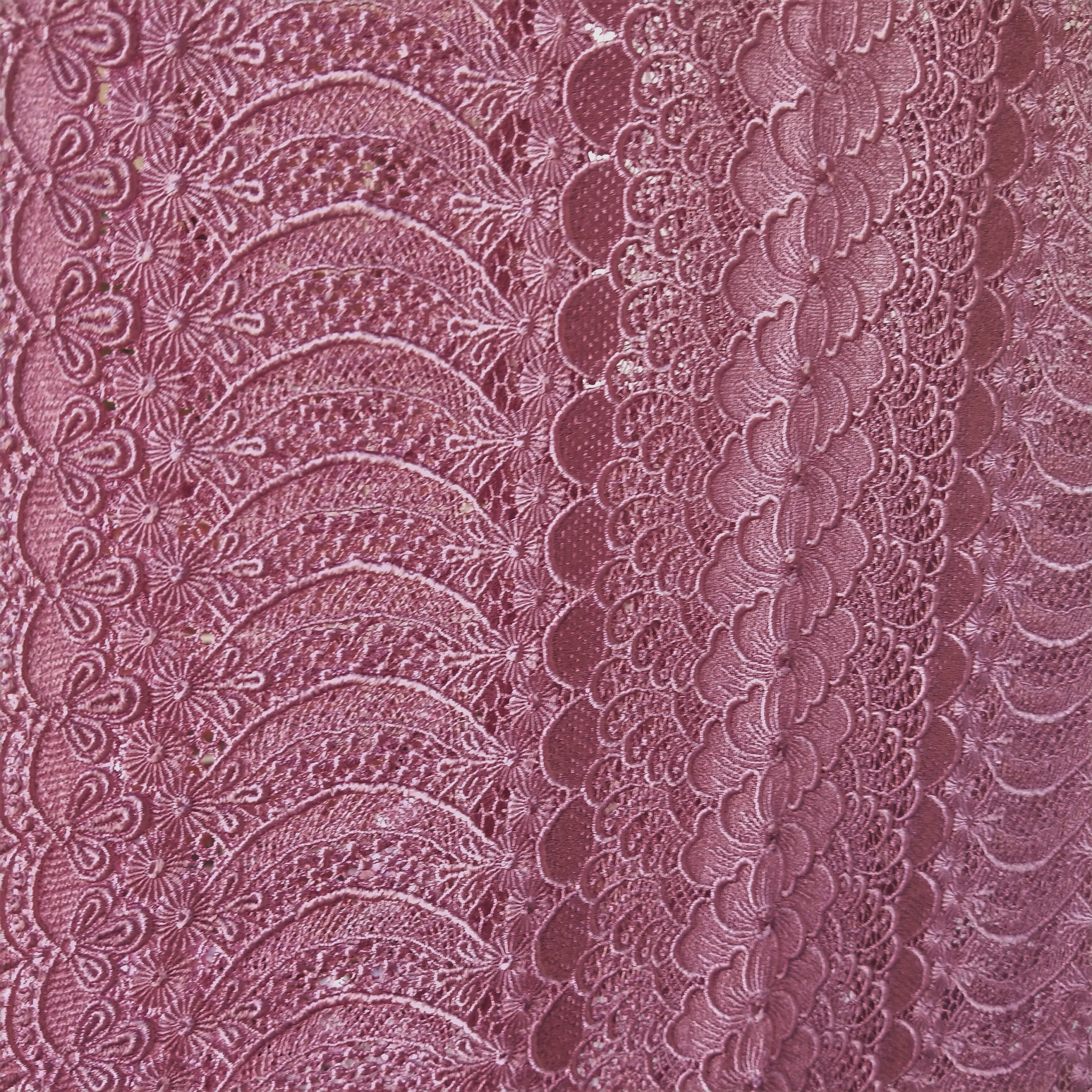 Vintage Japanese lace shawl for kimono dusky puce or wine purple lace