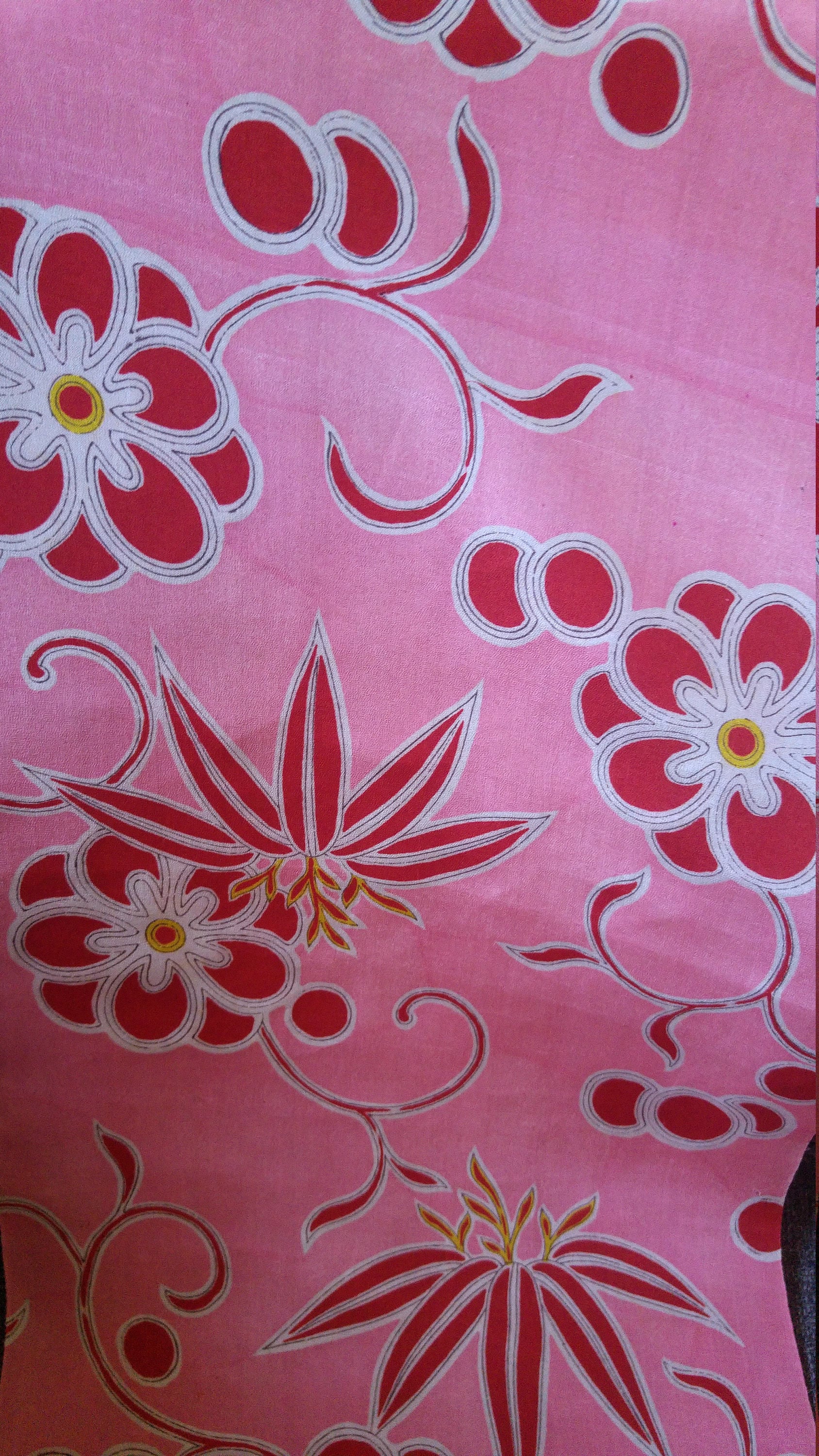 Vintage Japanese silk kimono fabric 92 cm x 36 cm lightweight juban