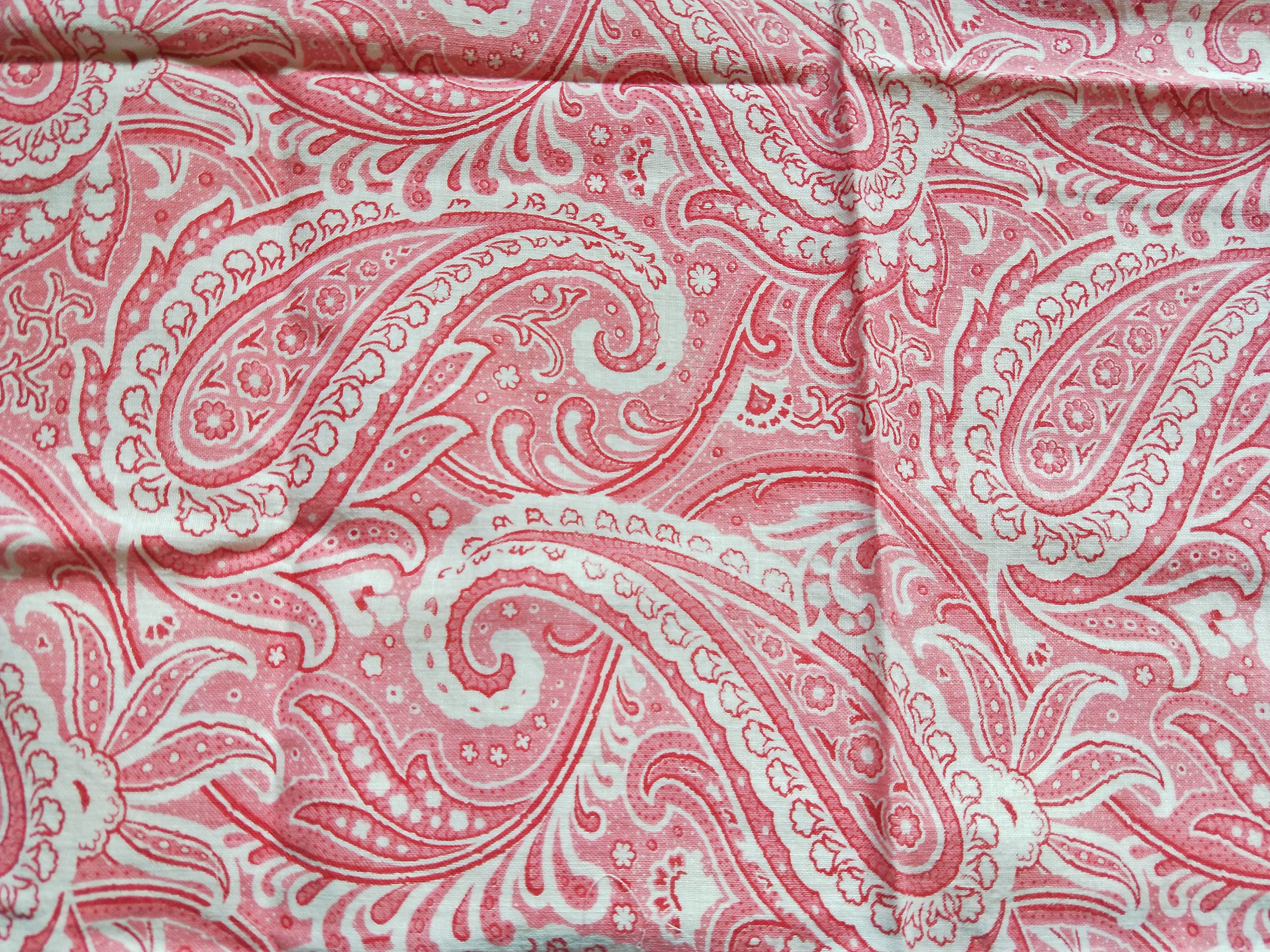 Vintage American Feed sack fabric fat quarter 18 x 22' cotton paisley ...