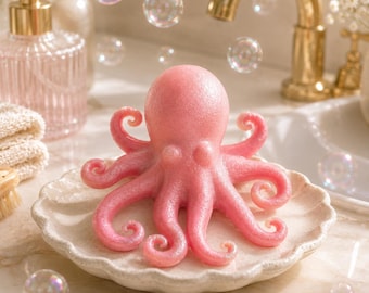 Soft Octopus Jelly Soap, Squishy Hand Soap, Novelty Bathroom Soap, Weird Gift, Halloween Gift, Gag Gift, Stocking Stuffer, Fun Gift