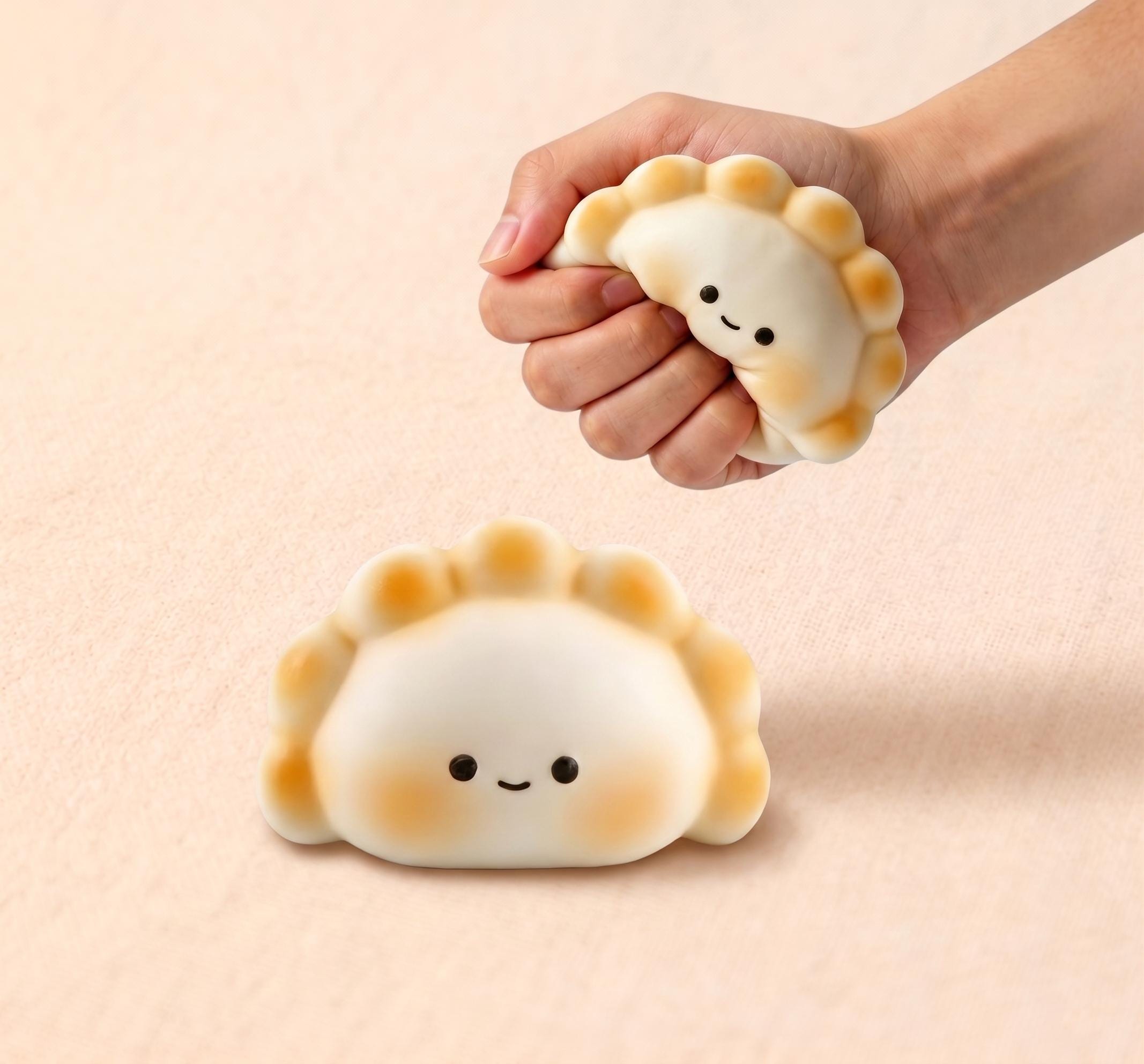 Cute Dumpling Squishy Toy, Slow Rising Kawaii Squeeze Fidget, Soft ...