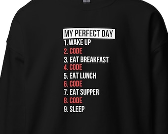 Sweater met perfecte dagcodering