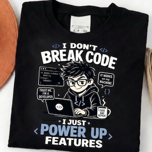 Funny Programmer T-Shirt, Developer Tee, Coding Humor Shirt, Software Engineer Gift, Gamer Coder Graphic Tee for Developers