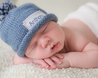 baby boy hats baby announcement knit hatnew baby newborn etsy