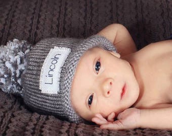 Personalized Baby Boy hat Baby boyBaby girl Monogram baby | Etsy