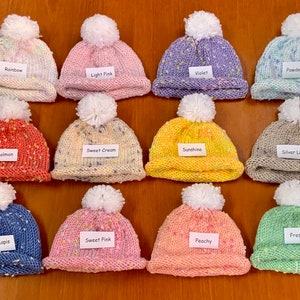 Bebé niño, Anuncio del nombre del bebé, Nuevo bebé, Regalo de baby shower, Gorro de bebé, gorro de invierno, recién nacido, niña, gorro de punto, Personalizado, Foto Prop imagen 8