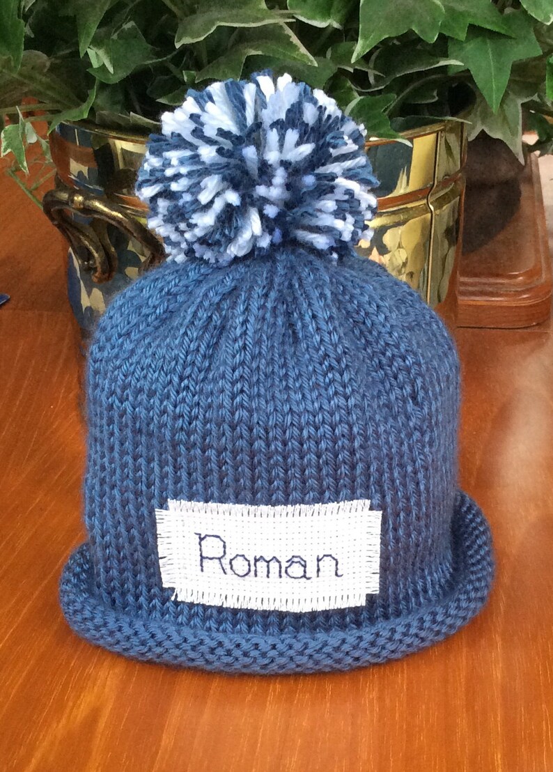 Monogram Baby Boy Winter Hat Baby Boy Hat Personalized Hat Etsy
