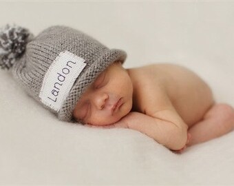 Micro Preemie, Preemie, Personalized, Newborn baby hat, baby boy, baby girl, knit, baby shower gift, baby name reveal, newborn photo,prop