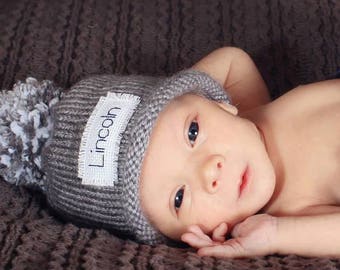 Gorro recién nacido, Preemie, Micro Preemie, gorro de punto, personalizado, Anuncios de nombres, niño, niña, gorro