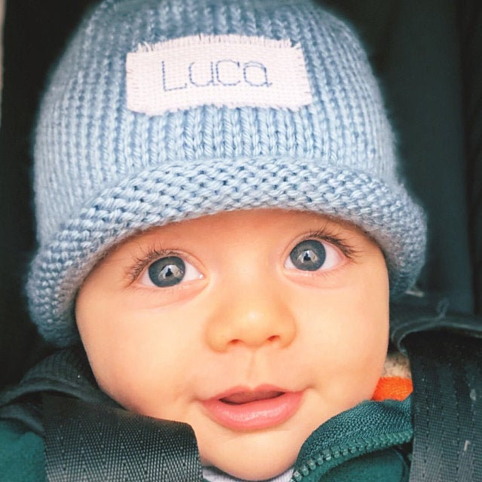 Monogram Baby Boy Winter Hat Baby Boy Hat Personalized Hat Etsy