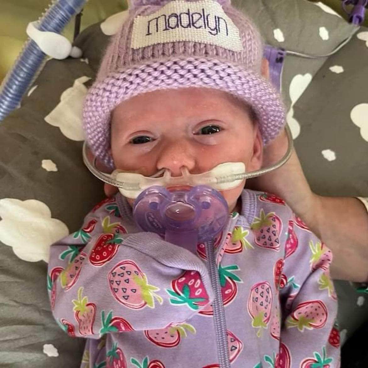 Micro-preemie Personalized Knit Hat: Baby Name Reveal, NICU Gift