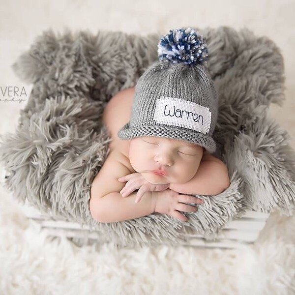 Micro-Preemie, Preemie,  Baby Boy, baby girl, Beanie, Baby Shower gift, Personalized hat, knit baby hat, Newborn, baby, new baby,name reveal