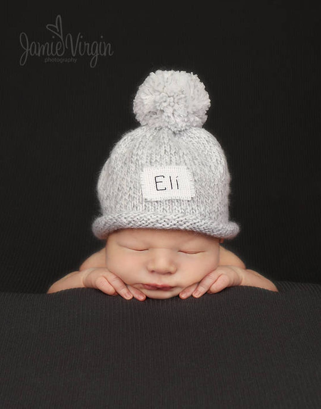 Monogram Baby Boy Winter Hat Baby Boy Hat Personalized Hat Etsy