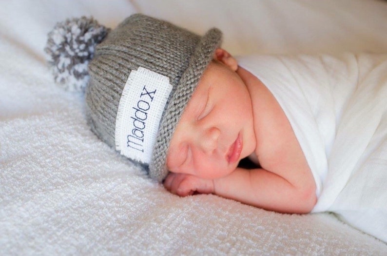 Monogram Baby Boy Winter Hat Baby Boy Hat Personalized Hat Etsy
