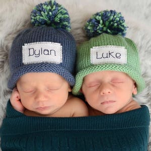 Personalized Knit Baby Hat: Micro-Preemie NICU Gift
