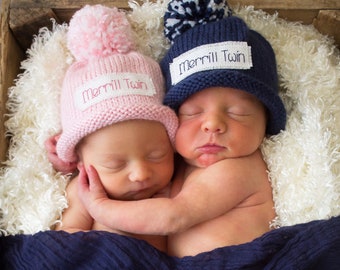 Micro Preemie, PREEMIE, Newborn hat, winter hat, knit baby hat, baby shower gift, name announcement, newborn photos, baby boy, baby girl